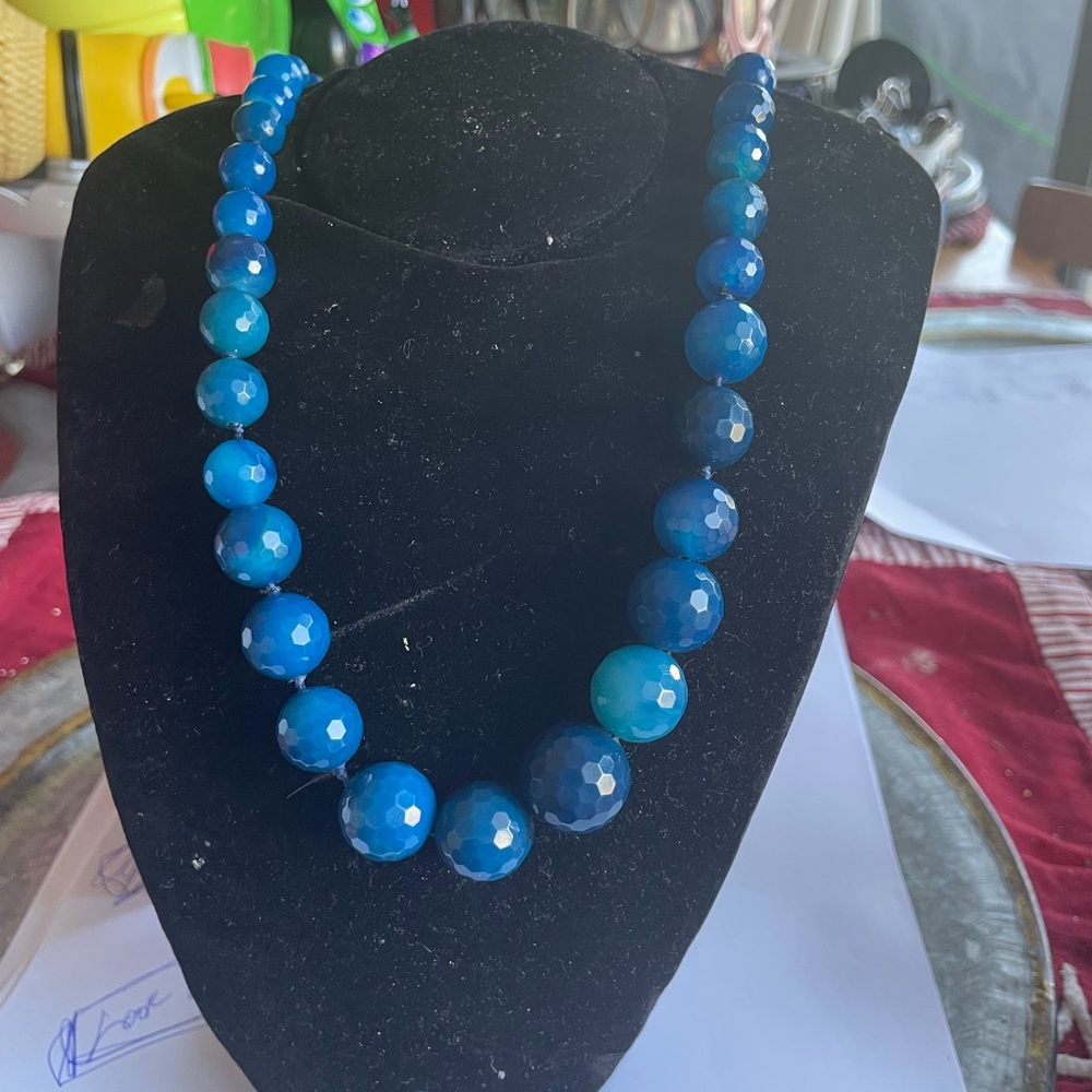 Blue Beaded Necklace